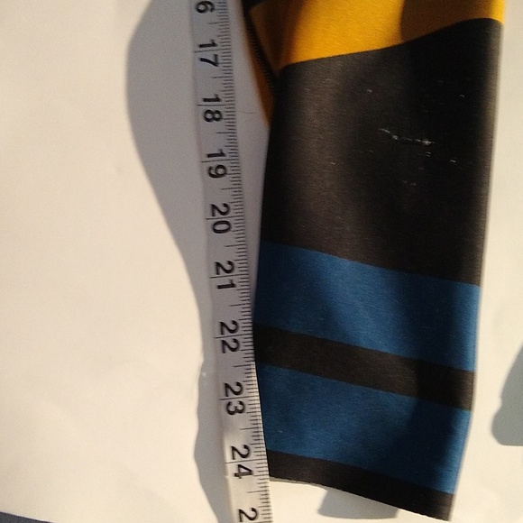 Leggings - ultra cor black polka dots and stripes print size small - Picture 7 of 8